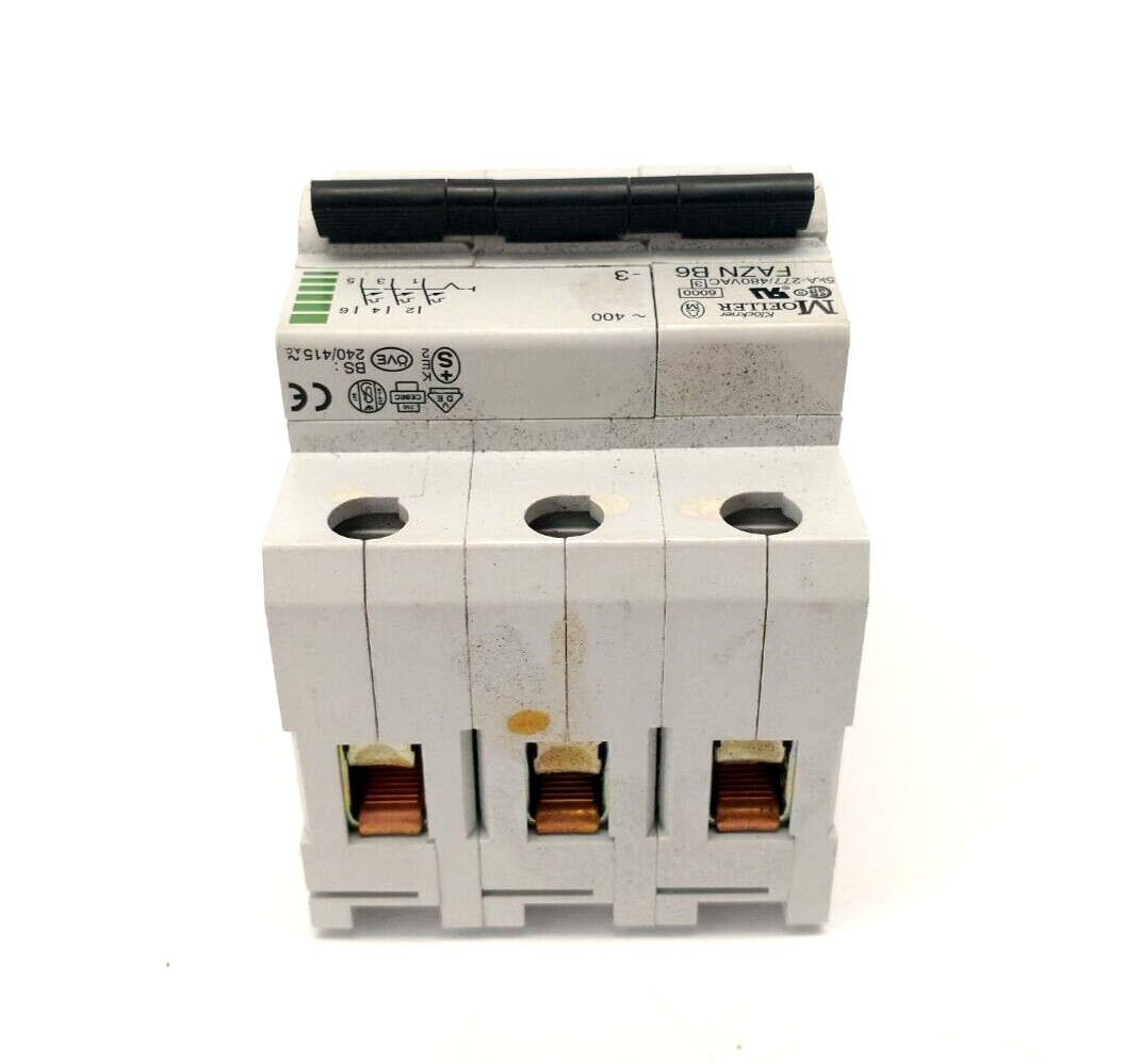 Klockner Moeller FAZNB6-3 Circuit Breaker 6A 3-Pole 240/415VAC - Maverick Industrial Sales