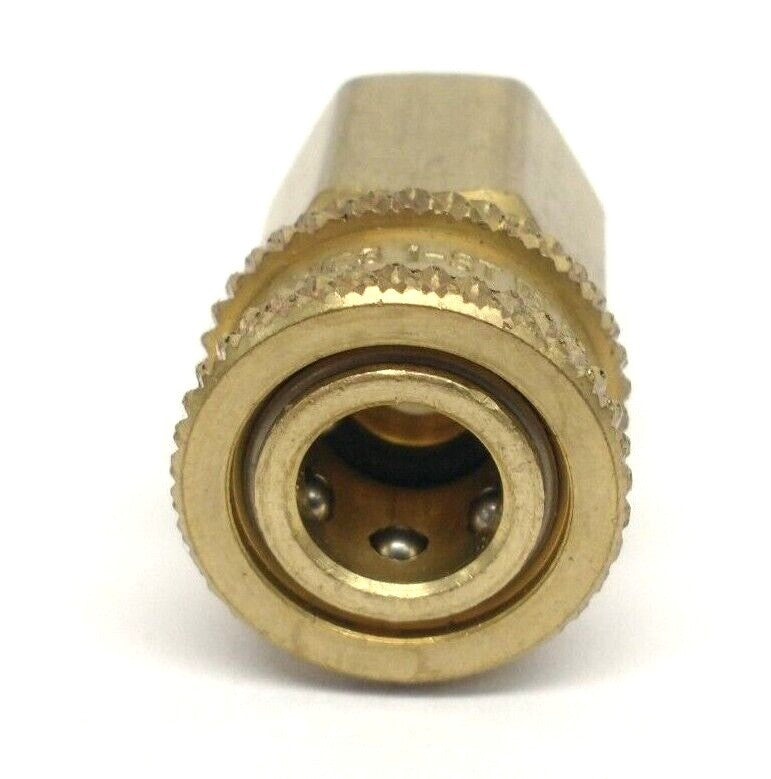Hansen Coupling 1S11 Brass Hydraulic Quick Connect Hose Coupling 1/8"-27 NPTF - Maverick Industrial Sales