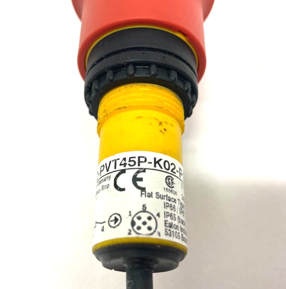 C22-PVT45P-K02-P10 | Eaton 22mm Emergency Stop Switch 3-Pos Non-Illuminated 24V - Used - Maverick Industrial Sales