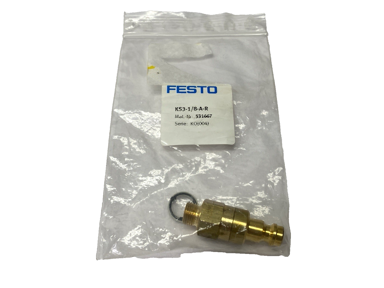 Festo KS3-1/8-A-R Quick Coupling Plug 531667 - Maverick Industrial Sales