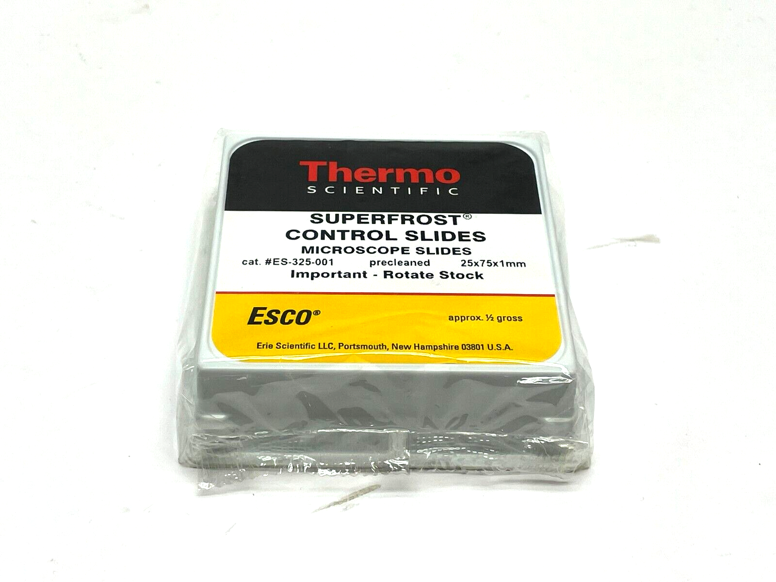 Thermo Scientific ES-325-001 SuperFrost Control Micro Slides 1/2 Gross - Maverick Industrial Sales