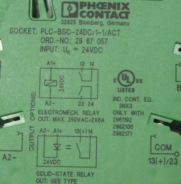 Phoenix Contact PLC-BSC-24DC/1-1/ACT Contact Block - Maverick Industrial Sales