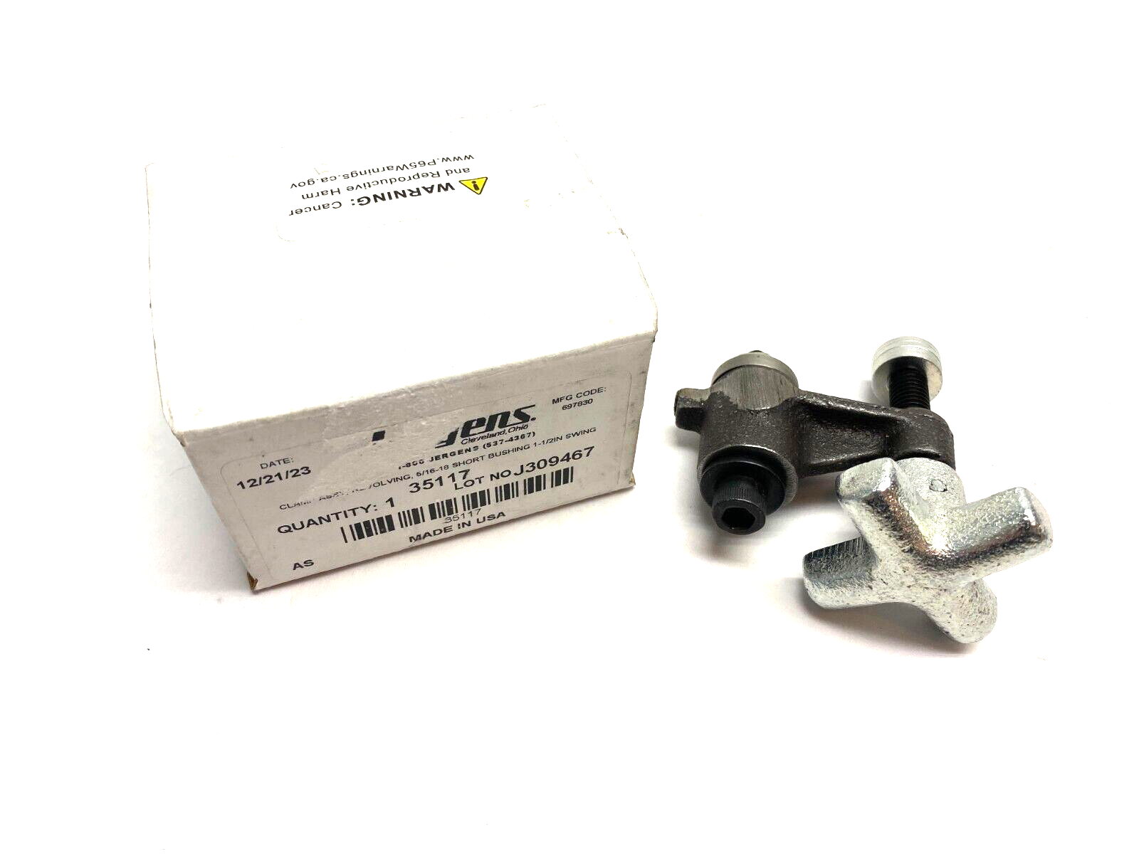 Jergens 35117 Revolving Clamp Assembly 5/16-18 Short Bushing, 1-1/2" Swing - Maverick Industrial Sales
