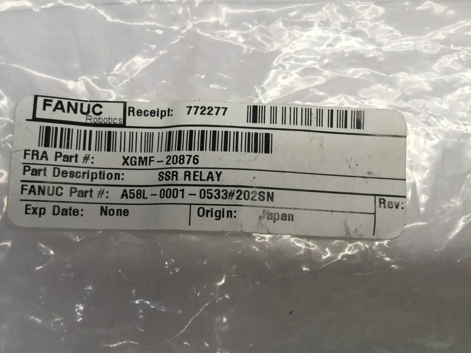 Fanuc A58L-0001-0533#202SN SSR Relay XGMF-20876 - Maverick Industrial Sales