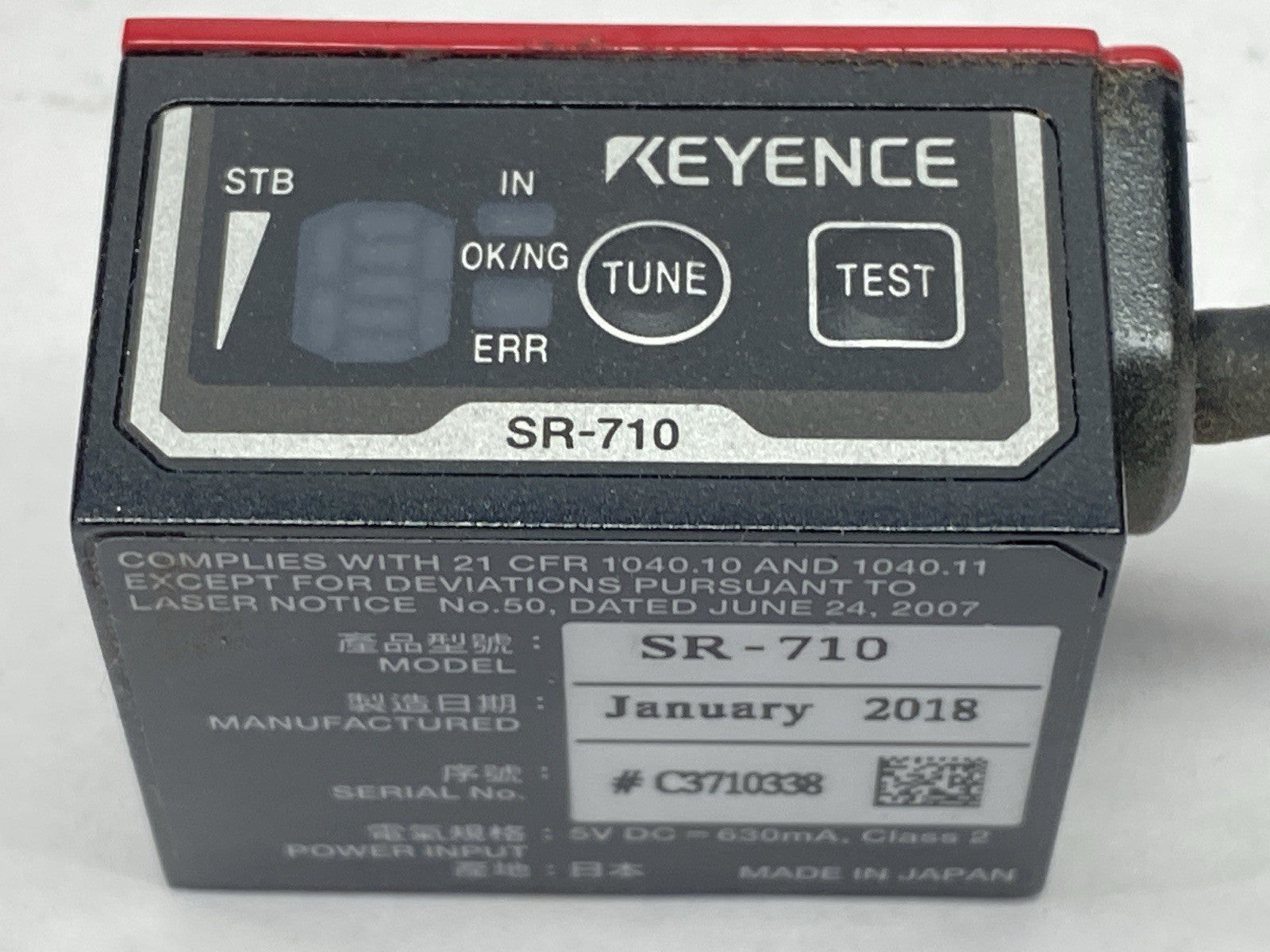 Keyence SR-710 Fixed-Type Ultra-Compact Code Reader Middle Range CUT C