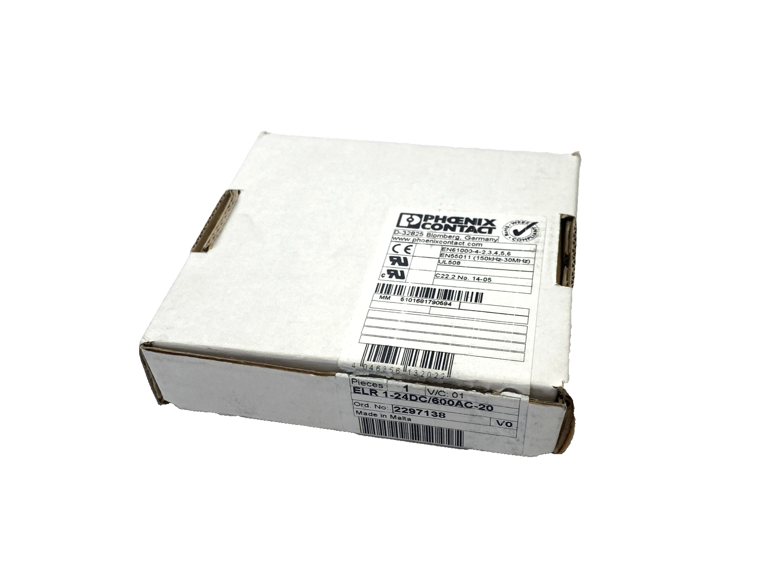 Phoenix Contact ELR 1-24DC/600AC-20 Solid-State Contactor 2297138 - Maverick Industrial Sales