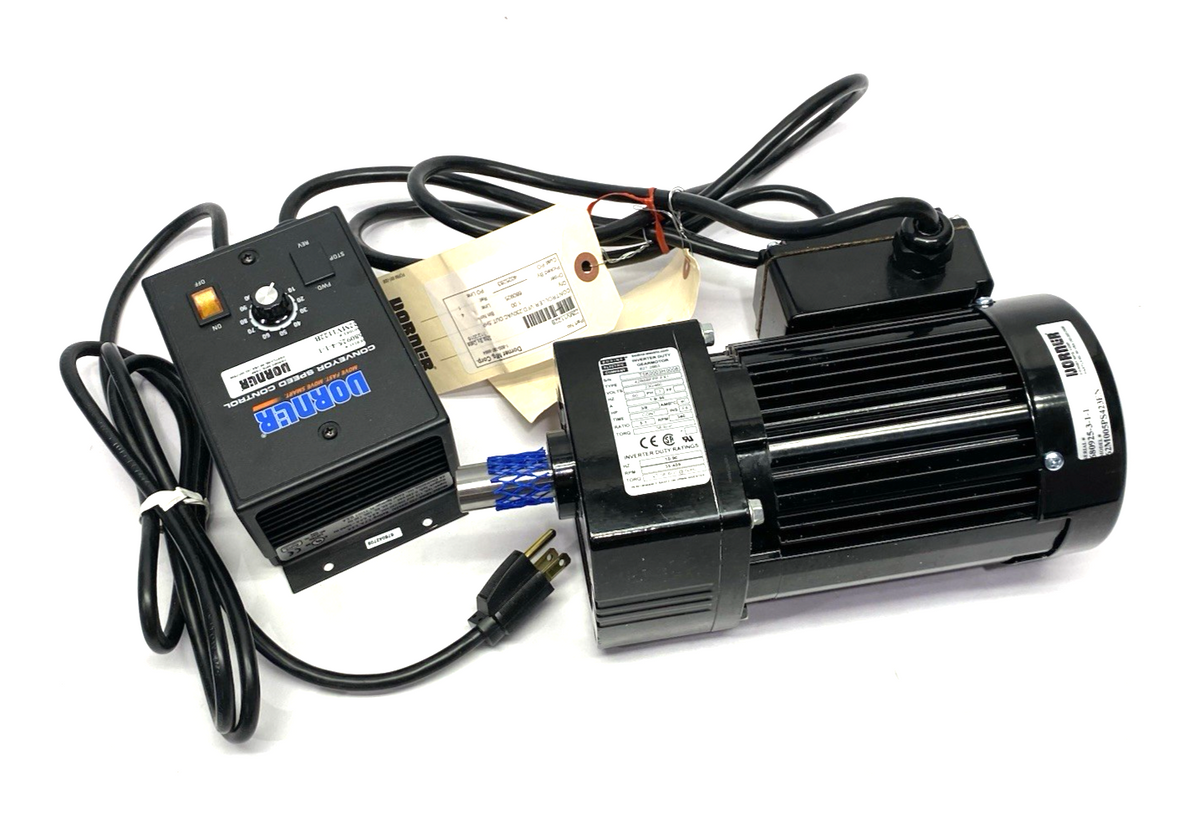 Dorner 62M005PS423EN Parallel Gearmotor 3/8HP 5:1 w/ 22MV1122B VFD Controller - Maverick Industrial Sales
