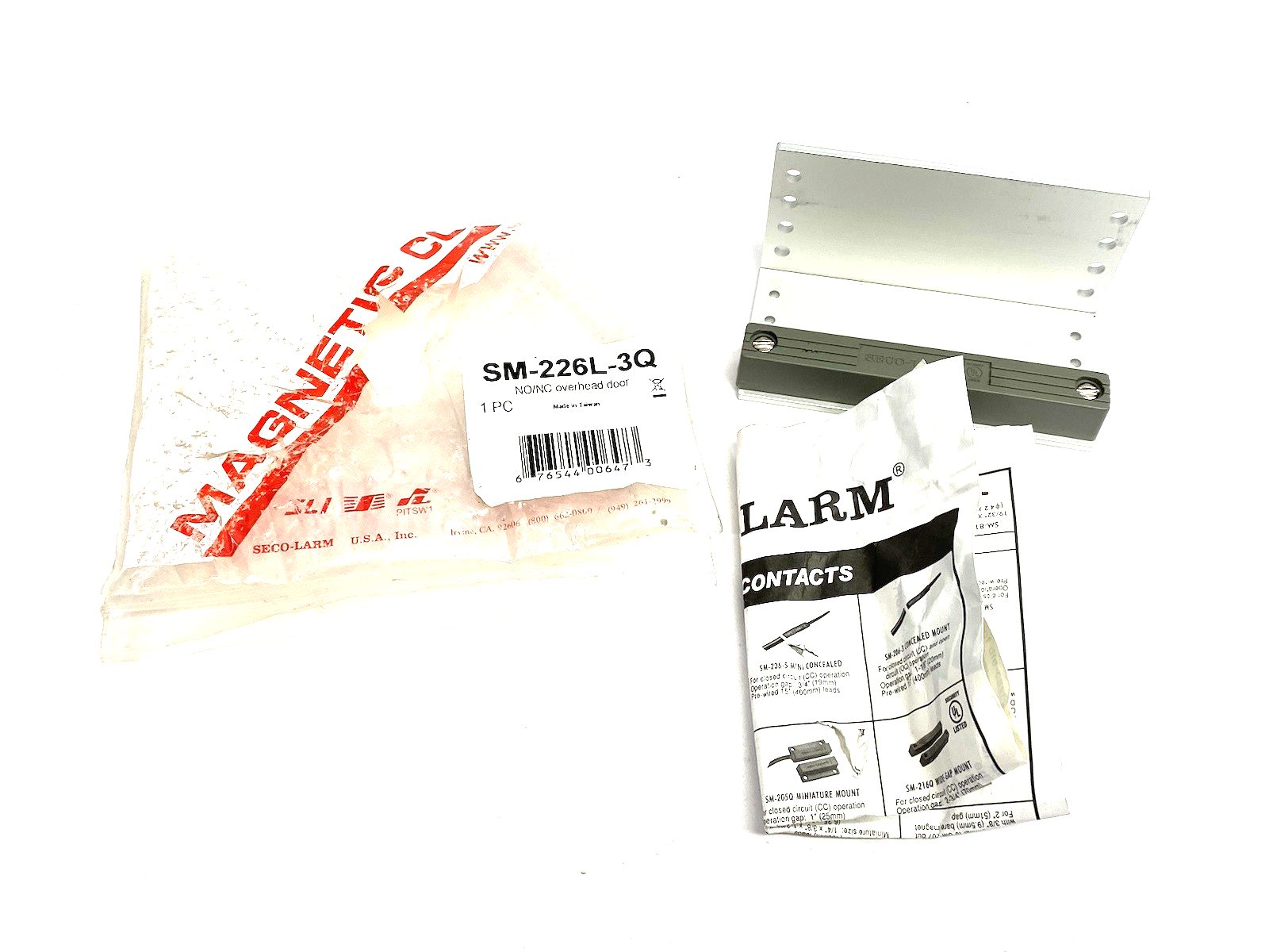 SECO-LARM SM-226L-3Q Enforcer Overhead Door Magnetic Contact NO/NC MISSING ACT. - Maverick Industrial Sales
