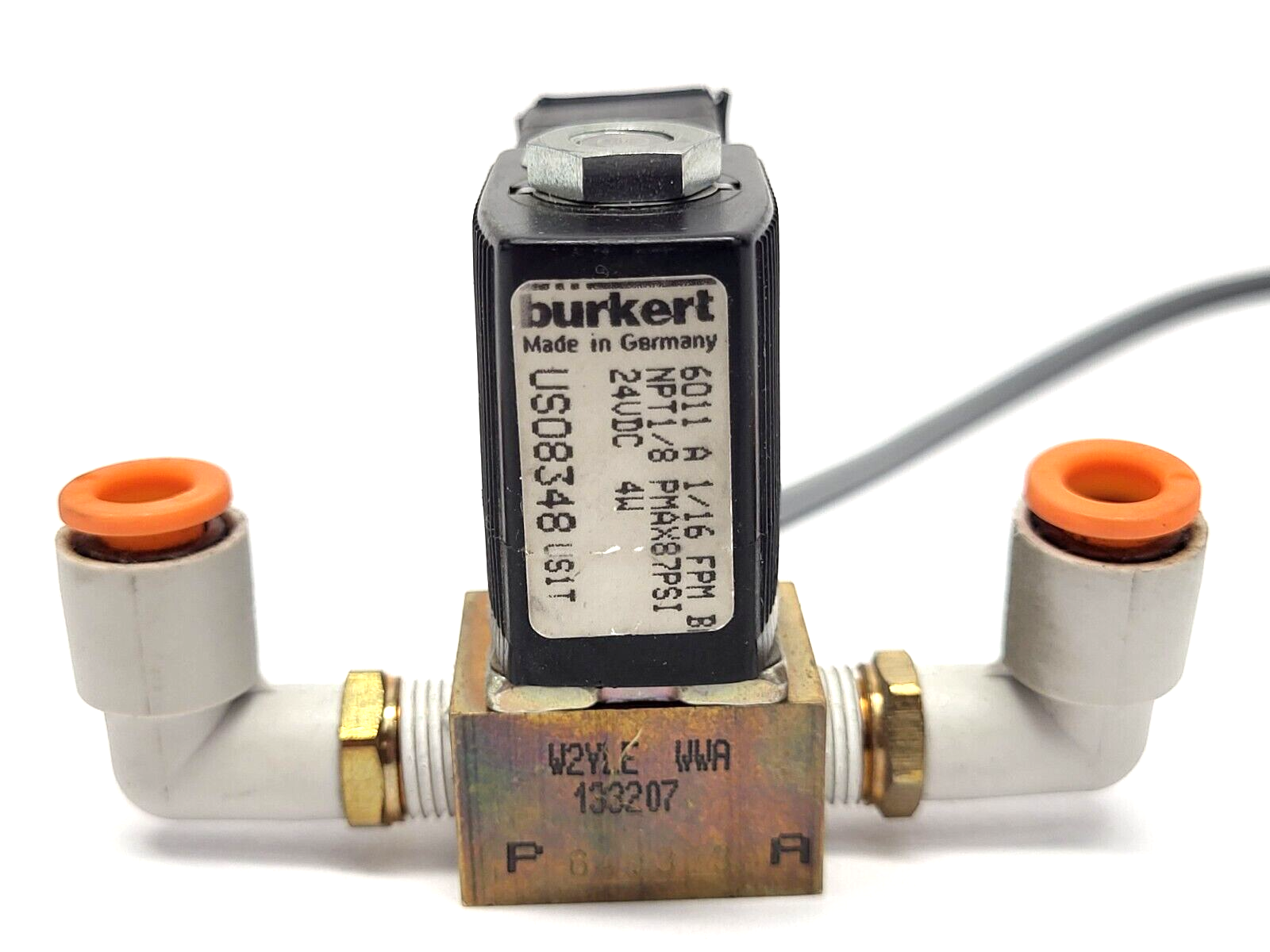 Burkert US08348 Solenoid Valve 24VDC 4W - Maverick Industrial Sales