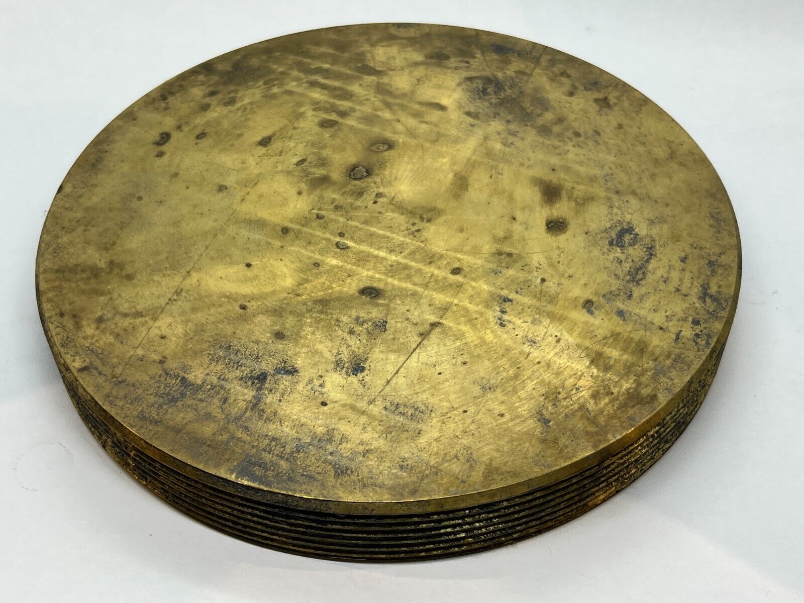 Brass Threaded 8" x 1" Inch Pipe Plug 8 IPS Straight CNC Machined Finish - Maverick Industrial Sales