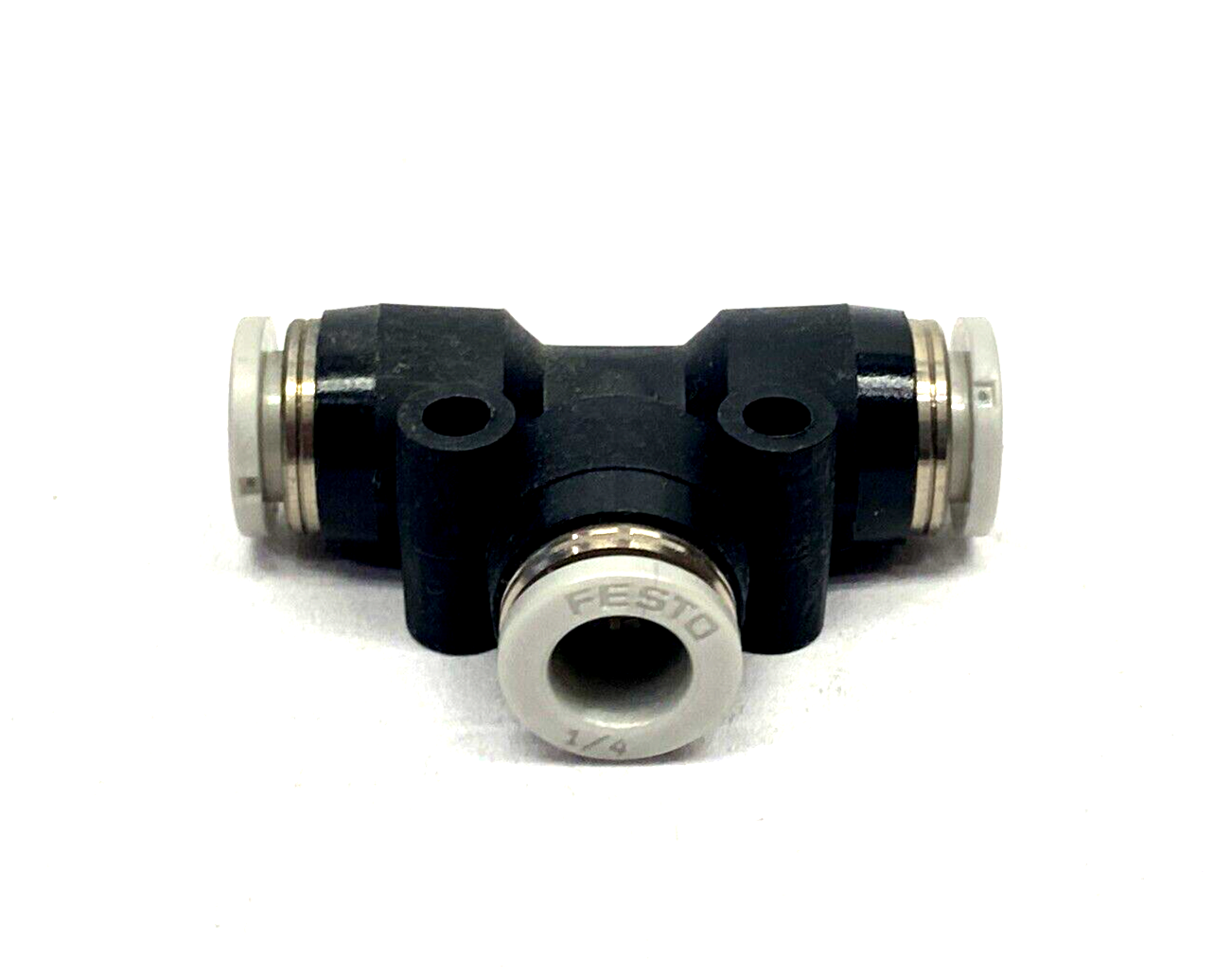 Festo QBT-1/4T-U Push-In T Connector For 1/4" OD Tube 564768 LOT OF 5 - Maverick Industrial Sales