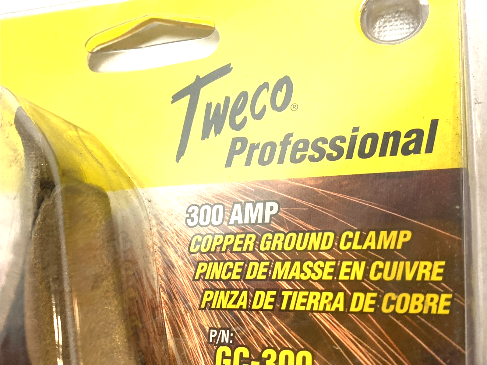 GC-300 | Tweco 300A Copper Ground Clamp Ball-Point Thru 3/0 8.5" - New - Maverick Industrial Sales