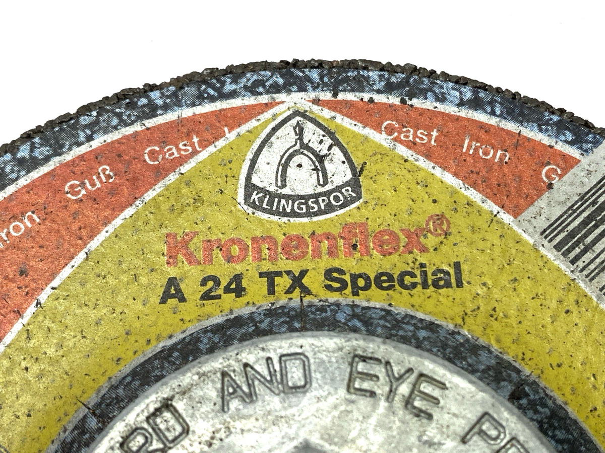 Kroneflex 231250 Grinding Wheel A 24 TX Special 115x6x22.23mm 13300 1/min 80 m/s - Maverick Industrial Sales