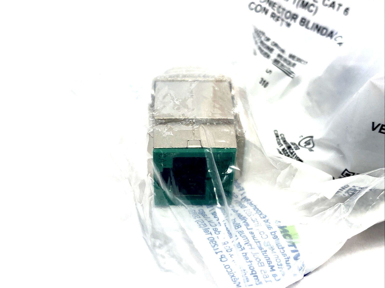 61SJK-RV6 | Leviton ATLAS-X1 Cat 6 Shielded QUICKPORT Jack, Green - New - Maverick Industrial Sales