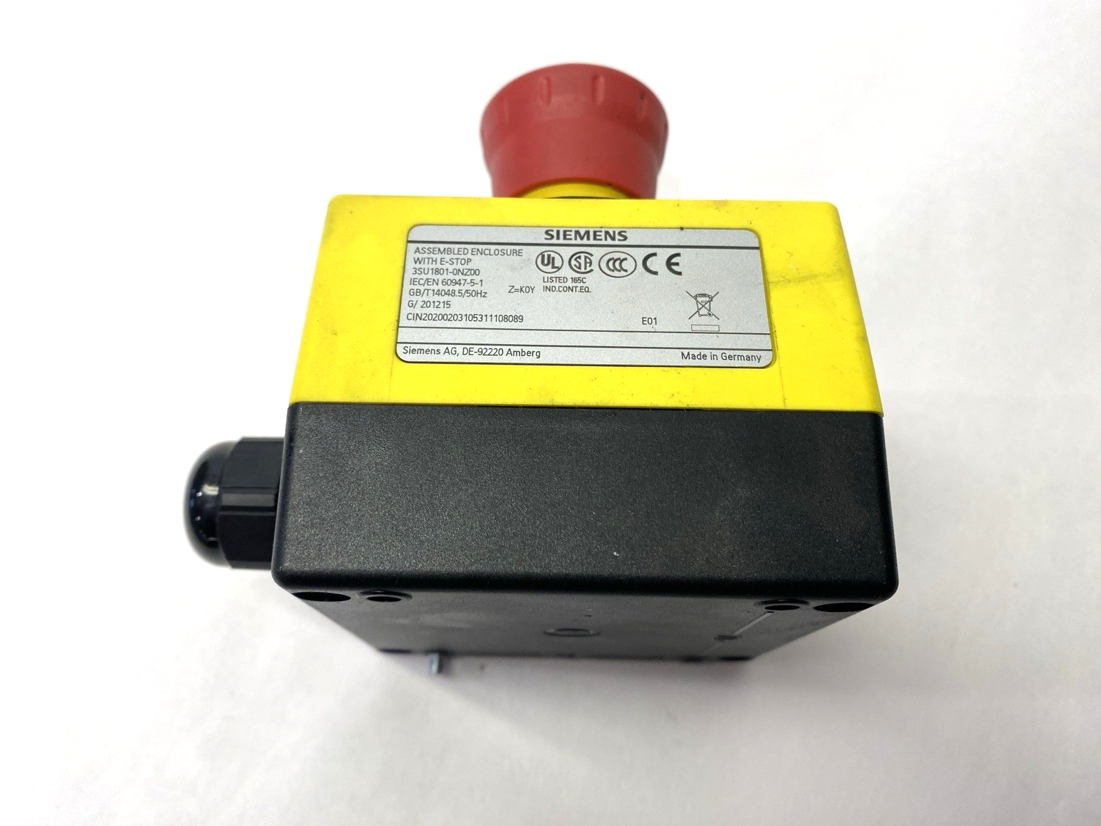 3SU1801-0NZ00 K0Y | Siemens SIRIUS ACT Plastic Emergency Stop Assembly - Used - Maverick Industrial Sales