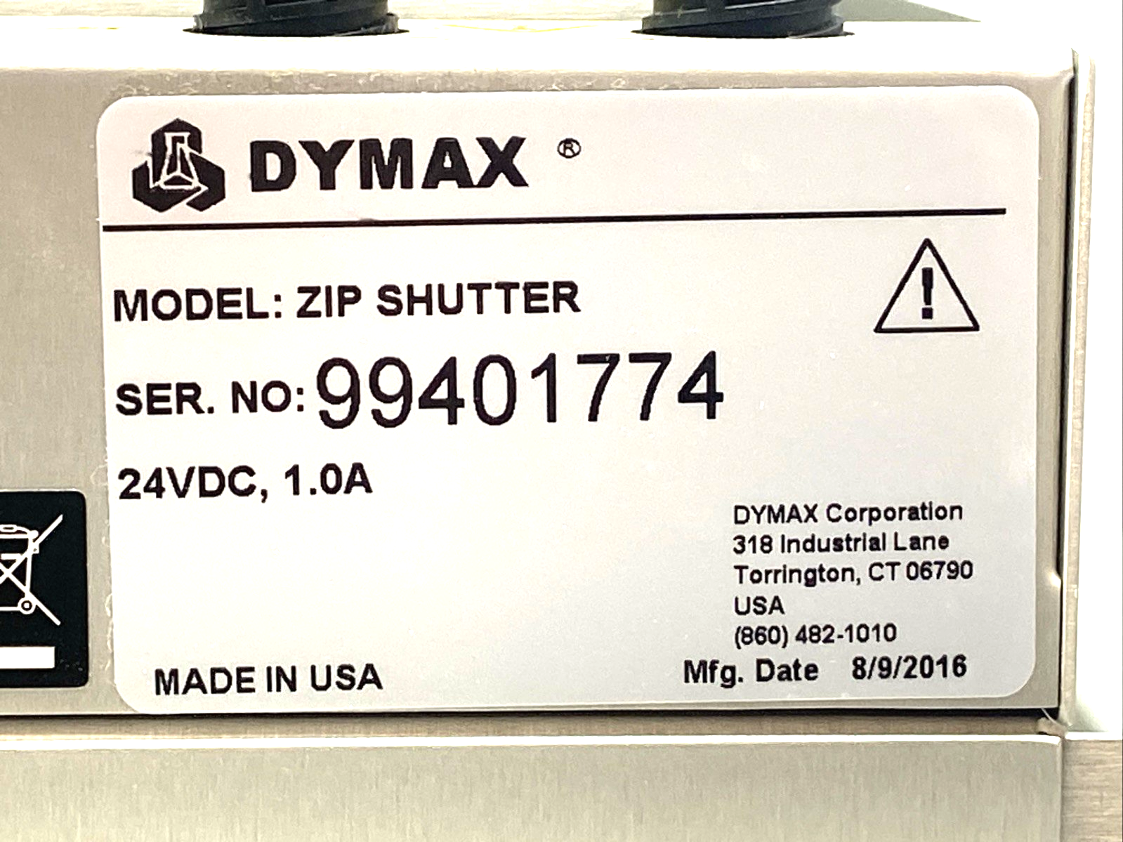 Dymax 2000 Flood UV Curing Flood Lamp Housing w/ Zip Shutter & EC Lightshield - Maverick Industrial Sales