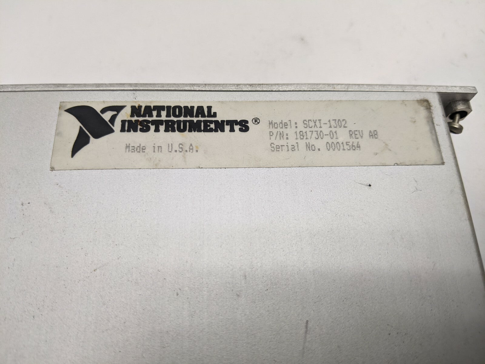 National Instruments 181730-01 Rev A8 Feedthrough Terminal Block SCXI-1302 - Used - Maverick Industrial Sales