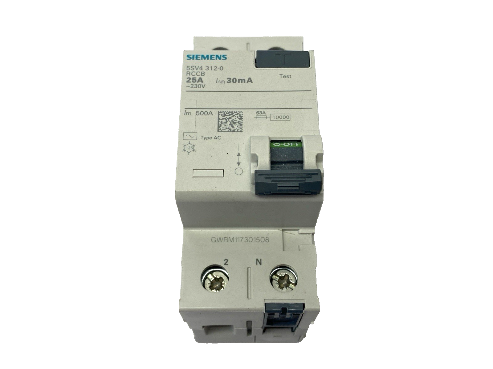 Siemens 5SV4312-0 Miniature Circuit Breaker 2-Pole 230V 25A - Maverick Industrial Sales