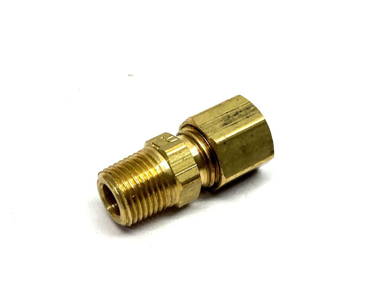 Parker 68C-4-2 Brass Compression Fitting 1/8" Male NPT x 1/4" Compression 10-PK - Maverick Industrial Sales