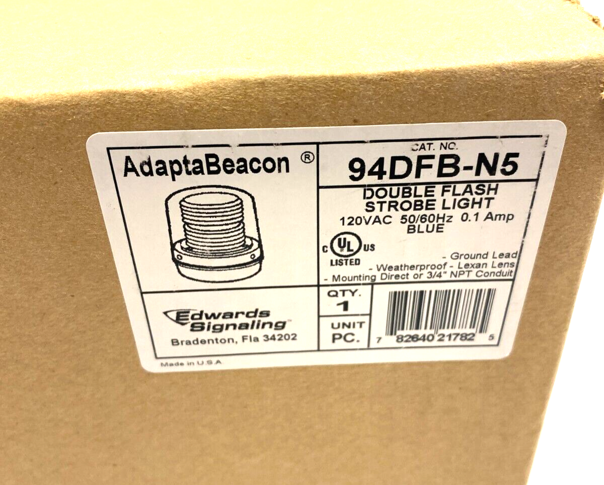 Edwards Signaling 94DFB-N5 AdaptaBeacon Heavy Duty Double-Flash Strobe Light - Maverick Industrial Sales