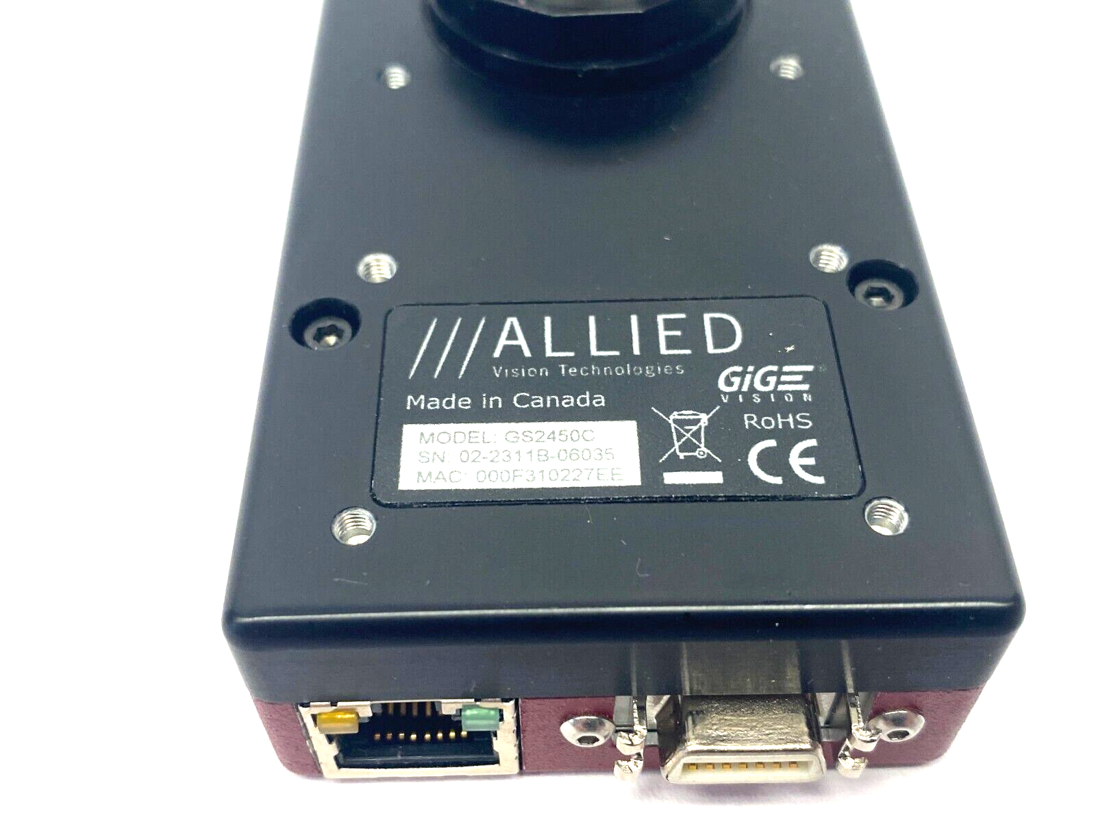 Allied Vision Prosillica GS2450C GigE Vision Camera - Used - Maverick Industrial Sales