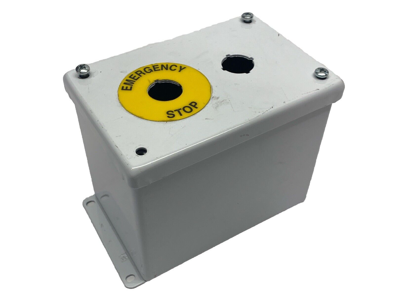 Hoffman E2PBXM Deep 2 Hole Pushbutton Enclosure White 6 x 4 x 4.75" - Maverick Industrial Sales