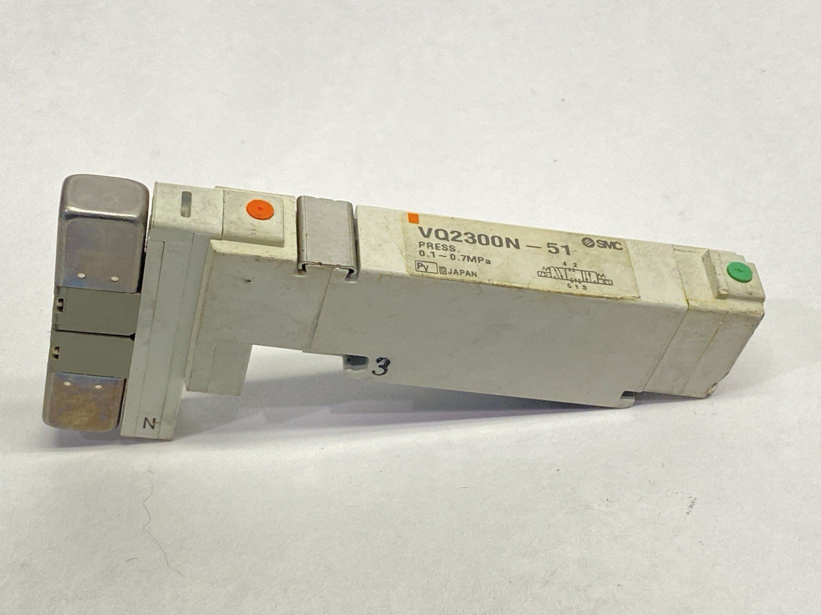 VQ2300N-51 | SMC Pneumatic 4-Way Solenoid Valve 3-Position - Used - Maverick Industrial Sales