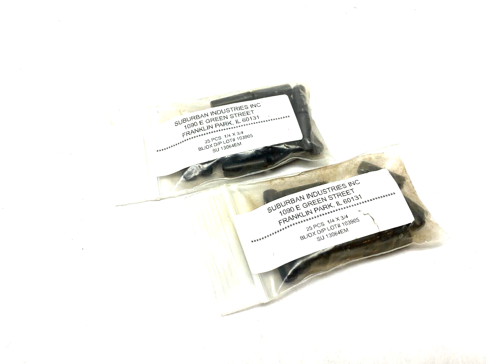 Suburban Industries 98381A328 Dowel Pin Black-Oxide Alloy 1/4" Dia LOT OF 50 - Maverick Industrial Sales