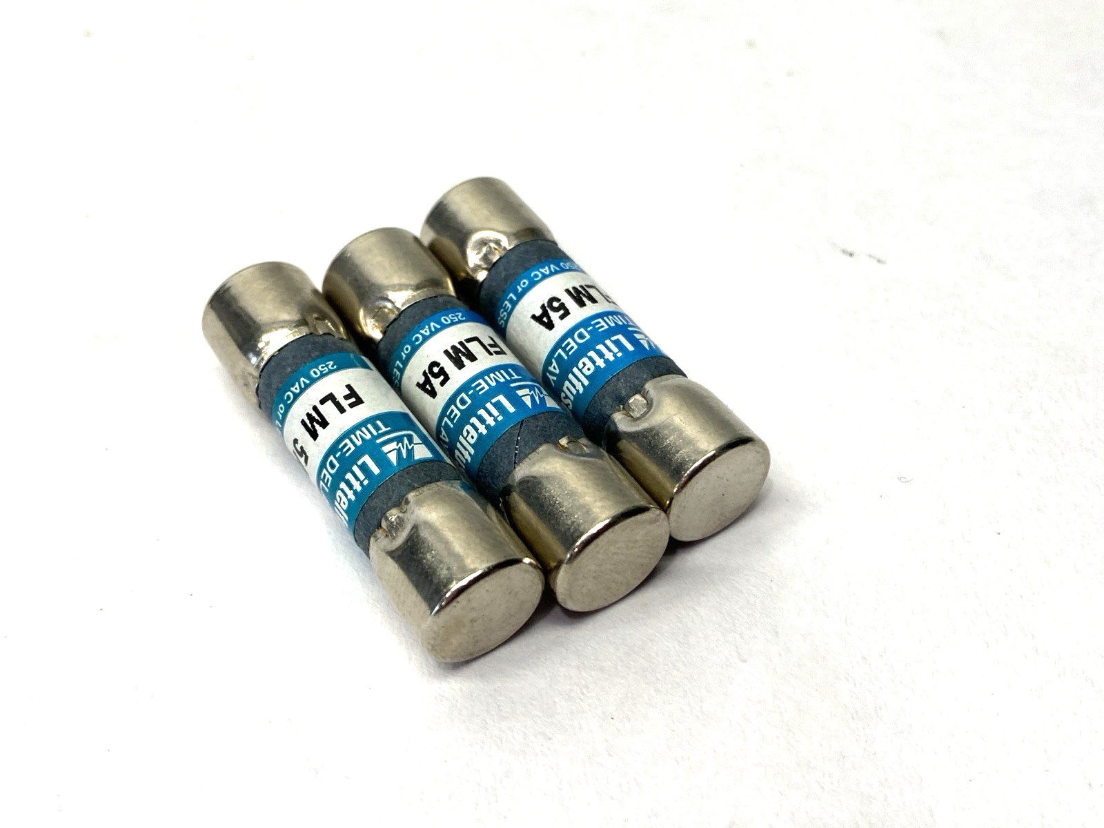 Littelfuse FLM005 Time Delay Midget Fuse Class CC 250V 5A LOT OF 3 - Maverick Industrial Sales