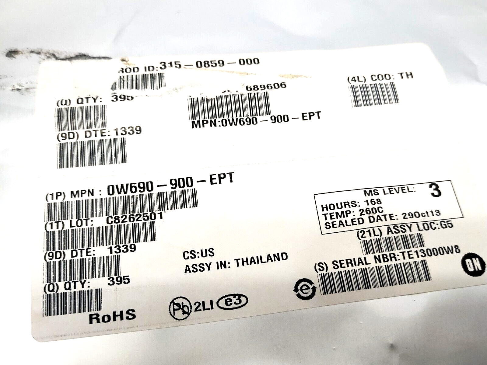 ON 0W690-900-EPT PCB Component 0W690-900 TTT GAC1339 LOT OF 395 - Maverick Industrial Sales