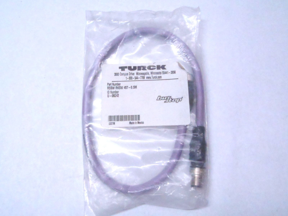 RSSW RKSW 457-0.5M | Turck Bus Stop Cable Assembly U-08242 - New - Maverick Industrial Sales