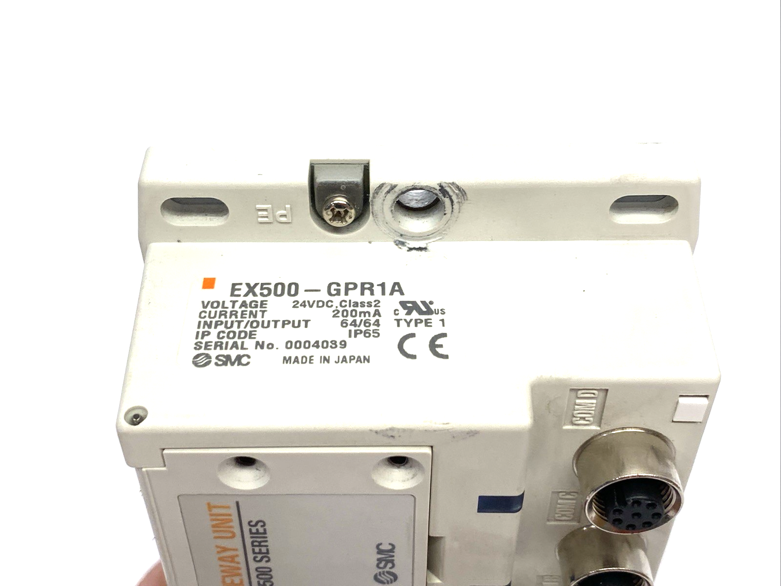 SMC EX500-GPR1A PROFIBUS Serial Interface IO Unit, 64/64 MISSING FRONT SCREWS - Maverick Industrial Sales