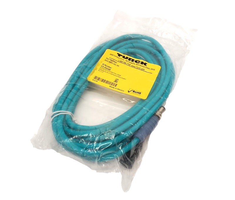 Turck RSSD RJ45S 441-5M Industrial Ethernet Cable M12 4-Pin To RJ45 5m U3-00588 - Maverick Industrial Sales