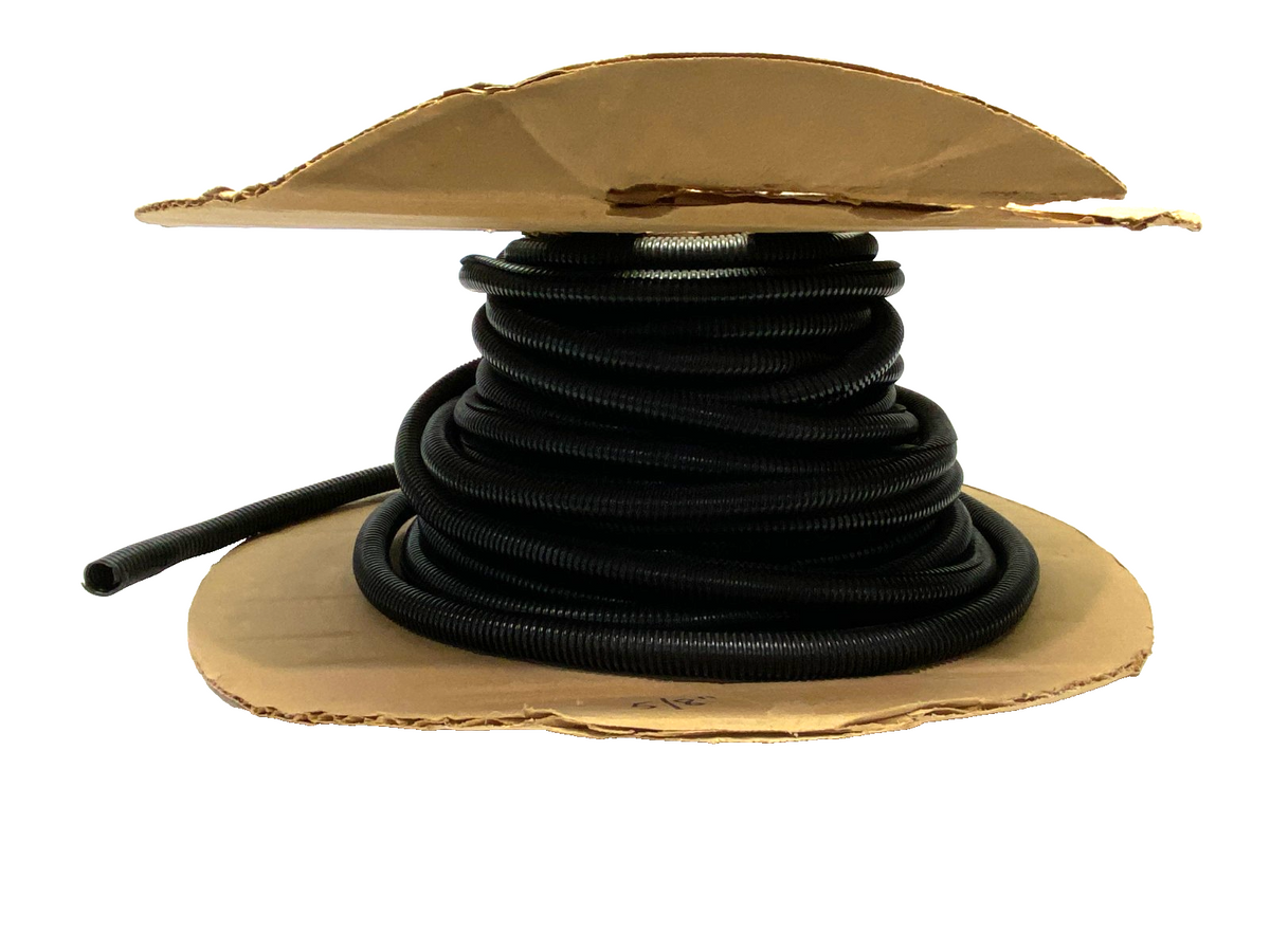 Split Wire Loom Tubing 5/8", Black 50' SPOOL - Maverick Industrial Sales