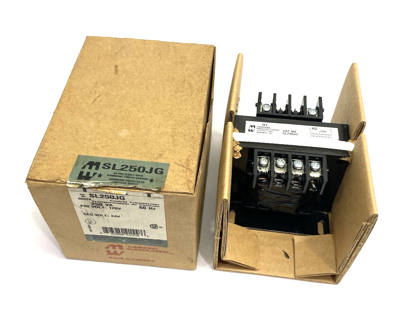 SL250JG | Hammond Manufacturing Control Transformer 250VA 60Hz - New - Maverick Industrial Sales