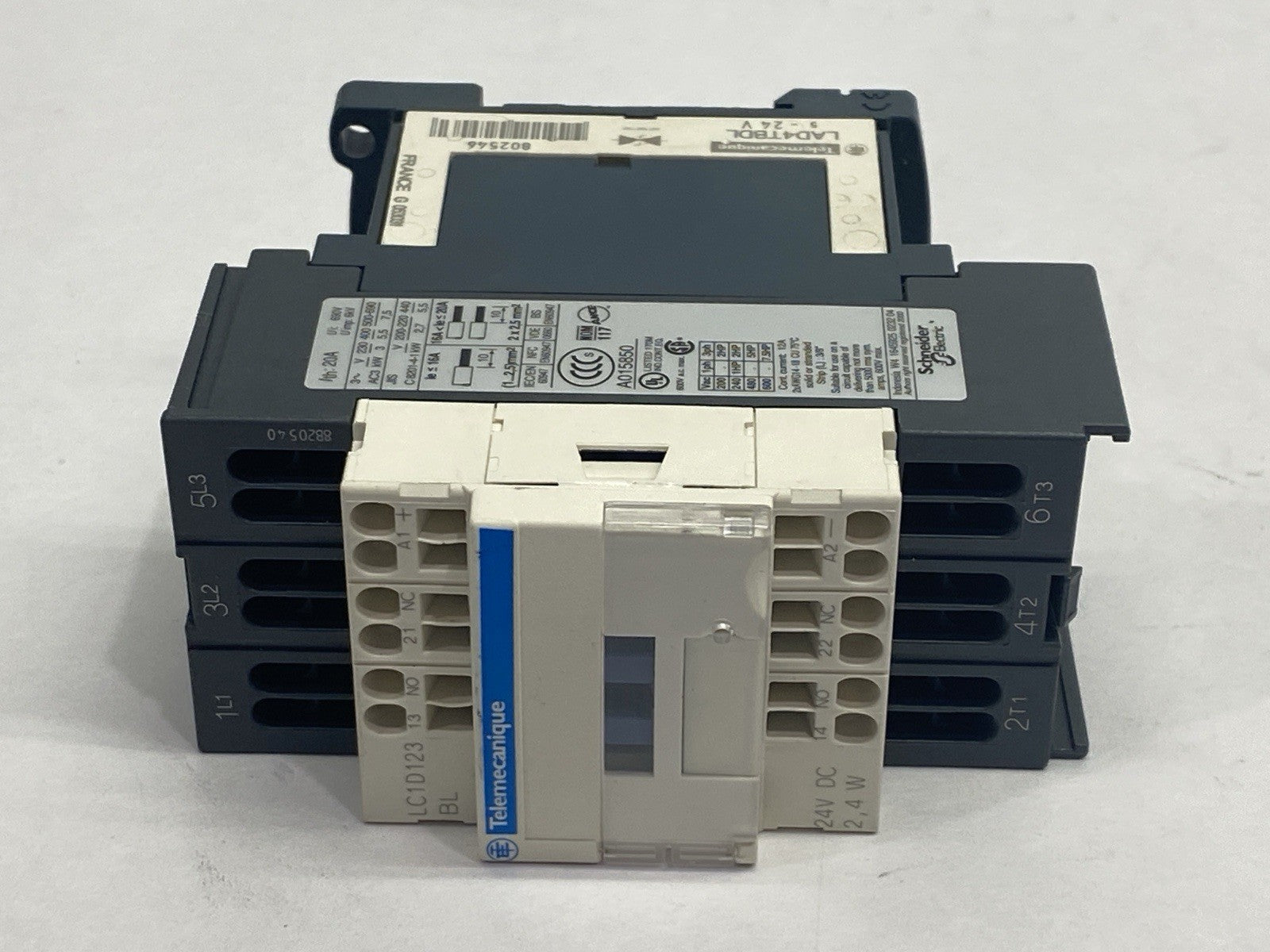 Telemecanique LC1D123BL TeSys Deca Contactor 3P 12A 24VDC - Maverick Industrial Sales