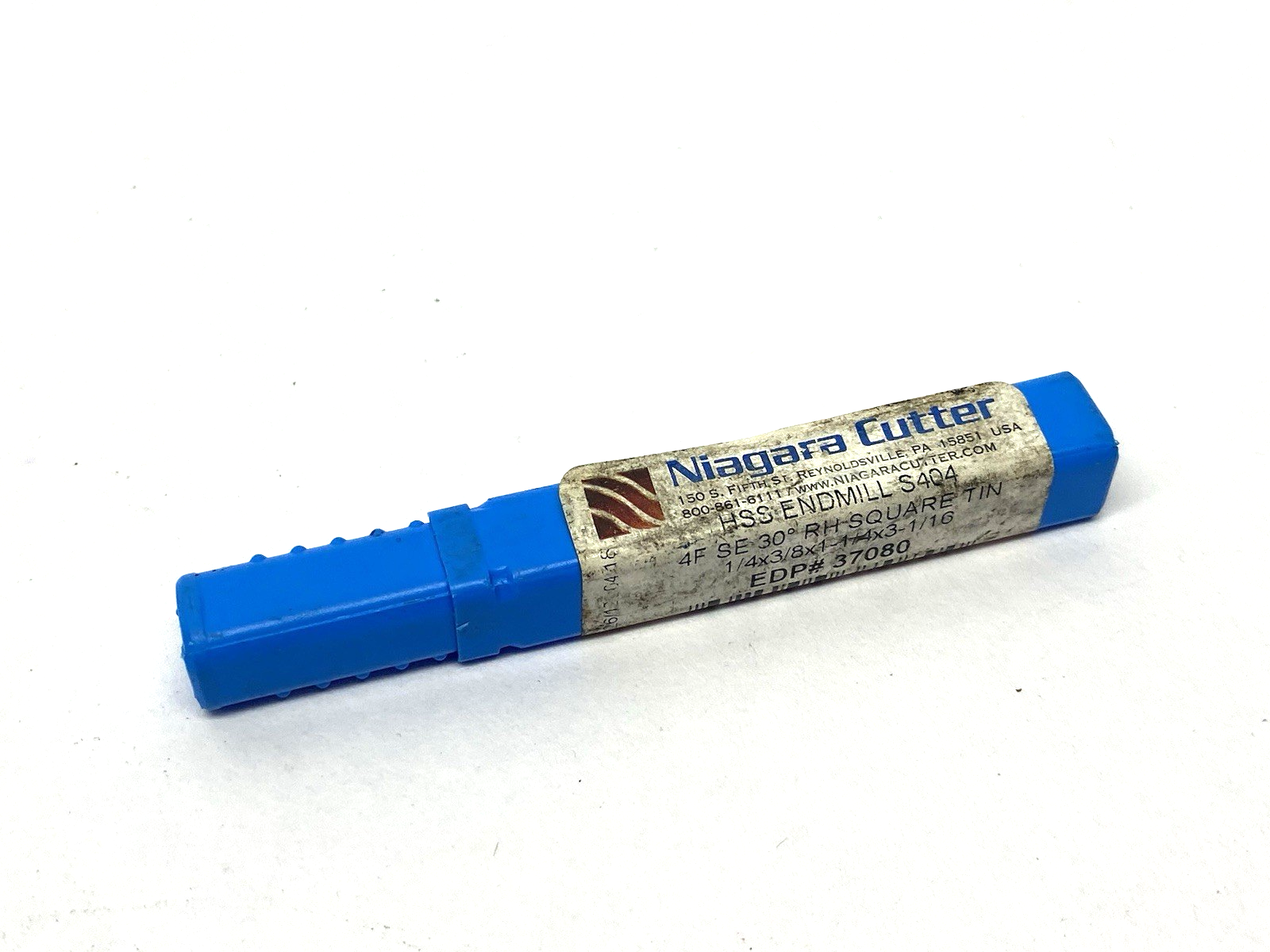 37080 | Niagara Cutter Square End Mill 4-Flute SE 30° 1/4 x 3/8 x 1-1/4 x 3-1/16 - New – Open box - Maverick Industrial Sales
