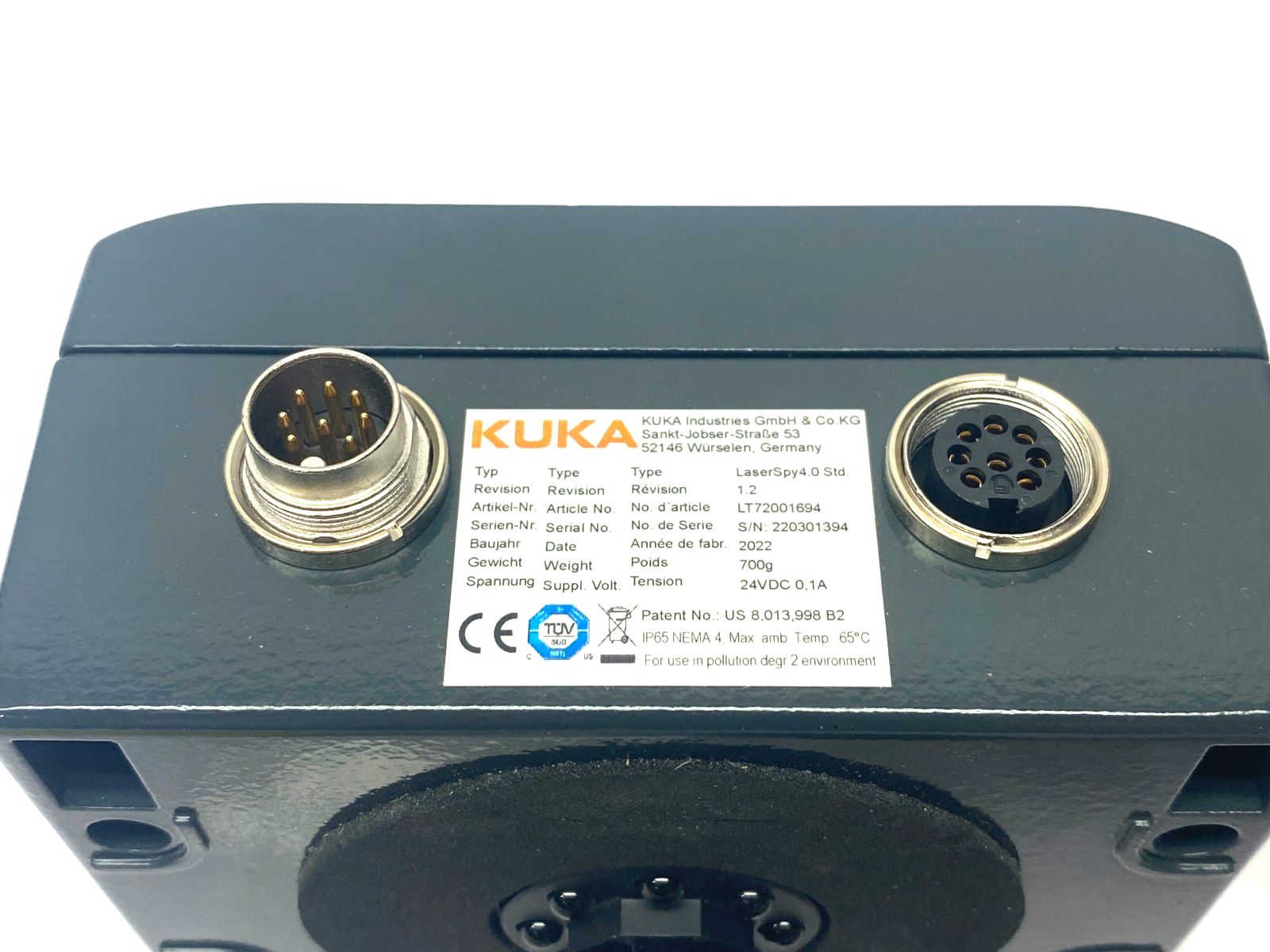 Kuka LT72001694 LaserSpy 4.0 Active Sensor for Laser Safety - Maverick Industrial Sales
