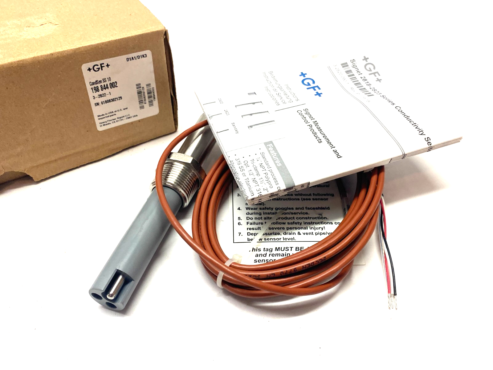 Georg Fischer Signet 198 844 002 Conductivity/Resistivity Electrode 3-2822-1 - Maverick Industrial Sales