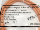 Molded 568B Ethernet Cable 350MHz Category 5E 5' LOT OF 3 - Maverick Industrial Sales