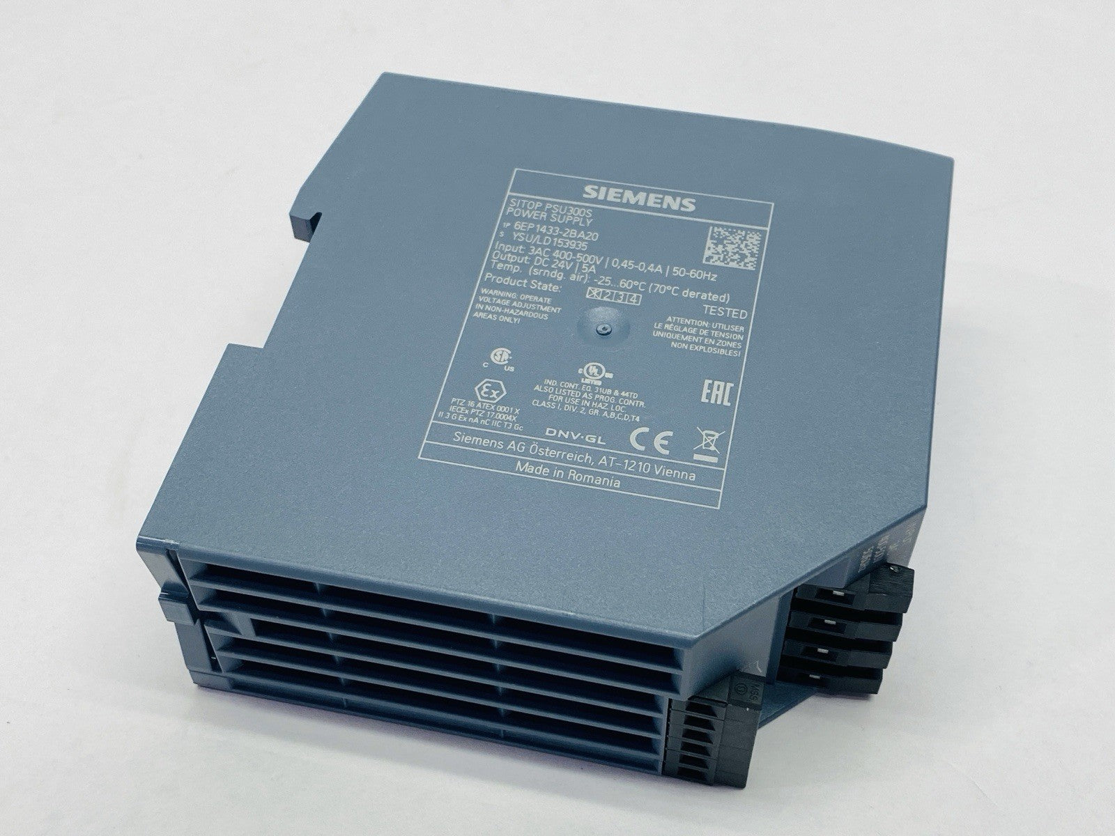 Siemens 6EP1433-2BA20 SITOP PSU300S Power Supply 5A 24VDC - New – Open box - Maverick Industrial Sales