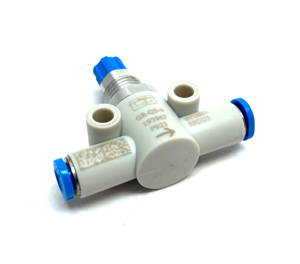 Festo GR-QS-4 One-Way Flow Control Valve 4mm OD Tube 193967 - Maverick Industrial Sales