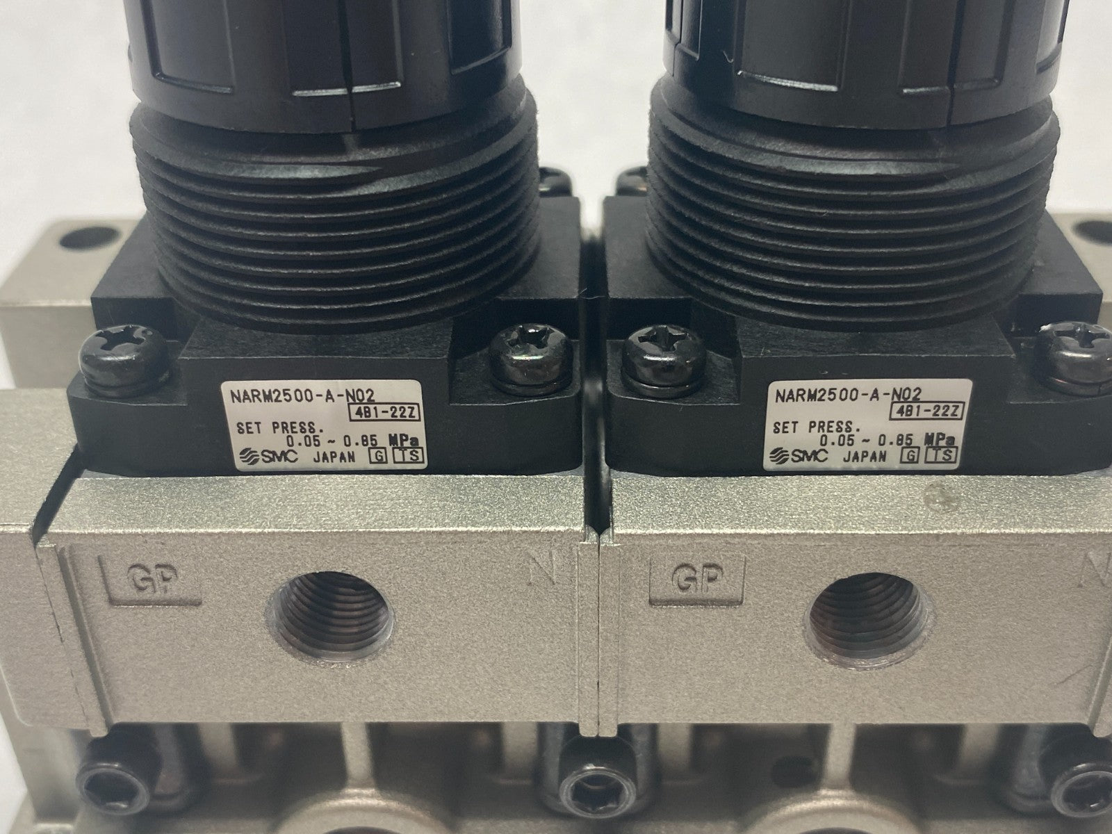 SMC NARM2500-02A-N02 Dual-Regulator Modular Manifold 1/4" NPT - Maverick Industrial Sales