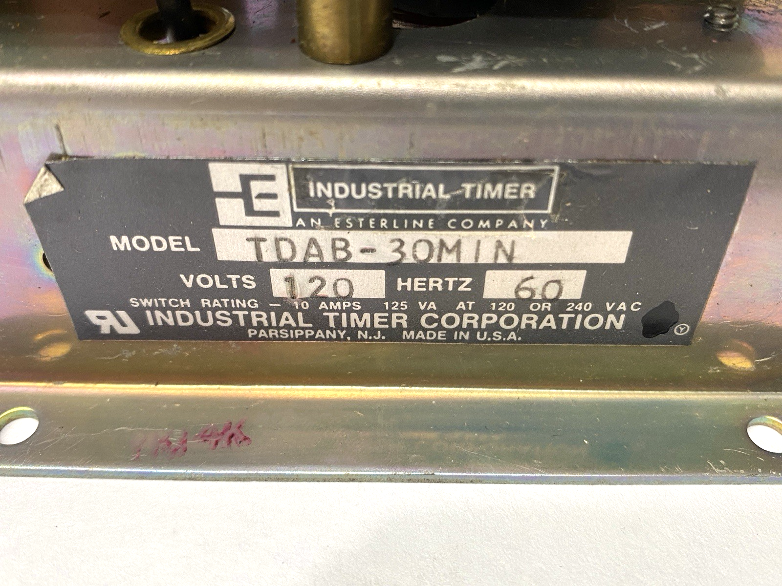 Industrial Timer TDAB-30MIN Adjustable Timer 30 Minutes 120V 60Hz - Used - Maverick Industrial Sales