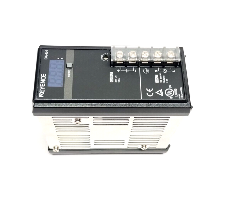 Keyence CA-U4 Ultra-Compact Switch-Mode Power Supply 100-240VAC 2.2A 24VDC 6.5A - Maverick Industrial Sales