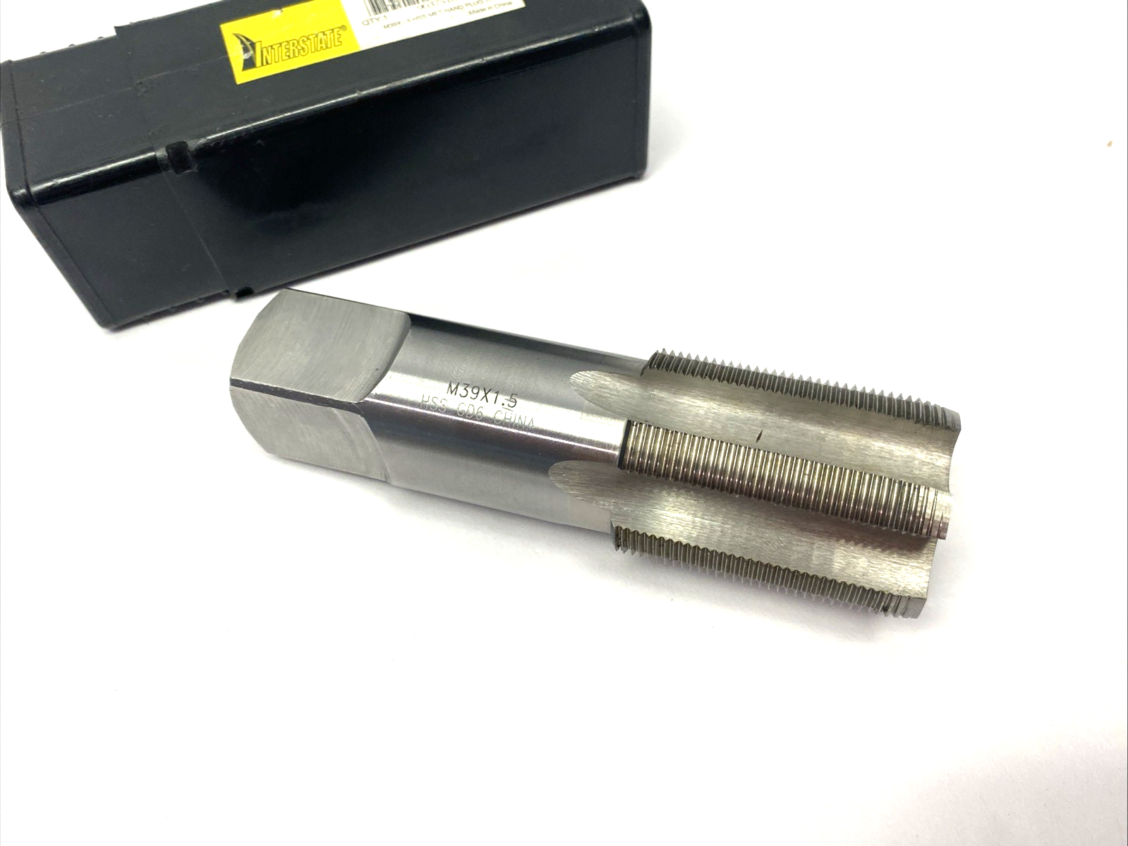 Interstate 09037516 Straight Flute Tap: M39x1.5 Metric Fine, 6 Flute - Maverick Industrial Sales