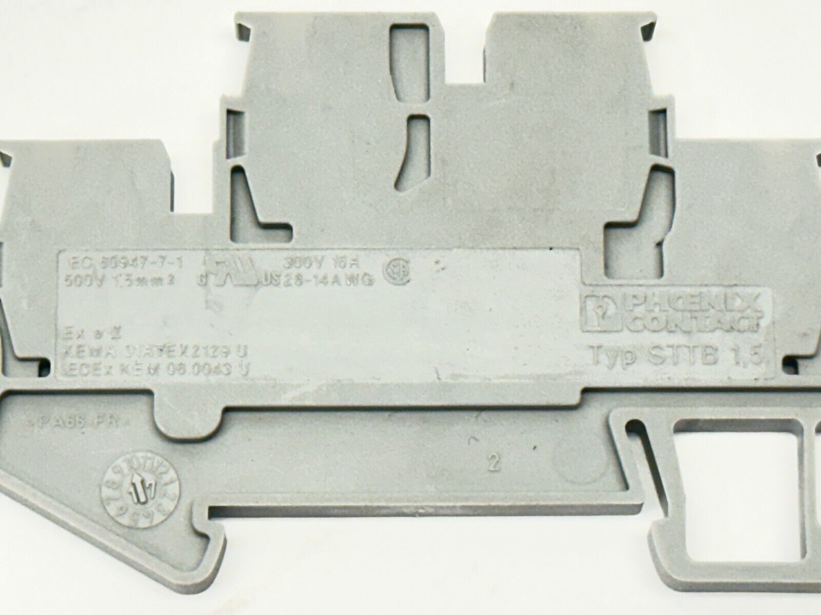 Phoenix Contact STTB 1,5 Terminal Block Gray 17.5A 500V 3031157 LOT OF 10 - Maverick Industrial Sales