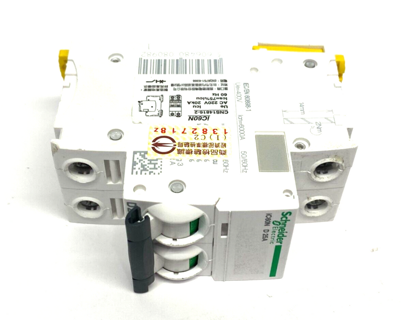 Schneider Electric A9F75225 Acti9 iC60N Miniature Circuit Breaker 2-Pole D-Curve - Maverick Industrial Sales