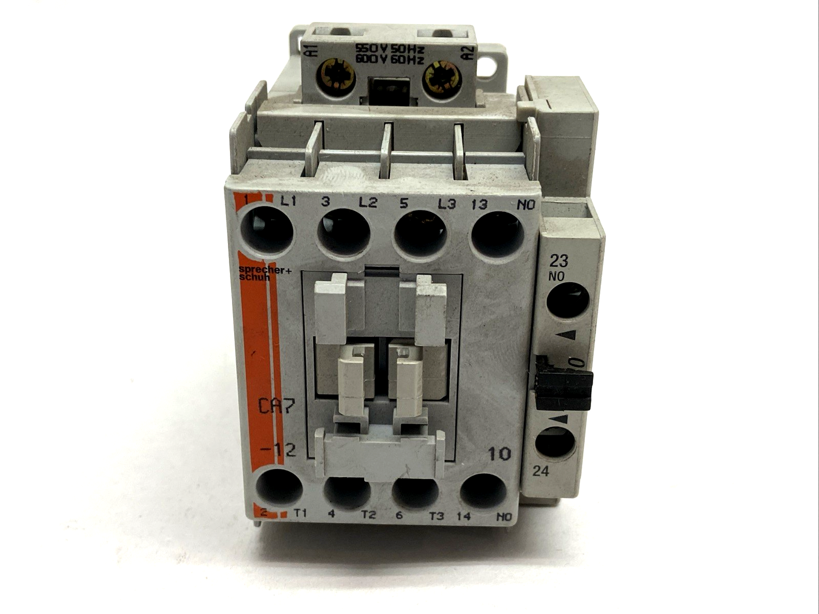 Sprecher+Schuh CA7-12-10 Contactor 550V 50Hz 600V 60Hz w/ CA7-PA Aux Contact - Maverick Industrial Sales
