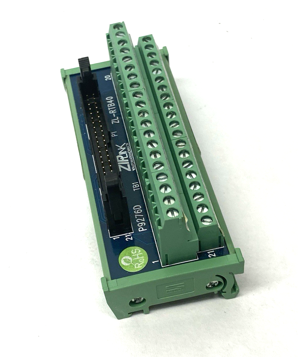 Automation Direct ZL-RTB40 ZIPLink Feedthrough Module, 40-pole, DIN rail mount. - Maverick Industrial Sales